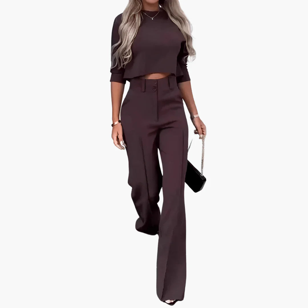 Julia| Elegante crop top set voor dames