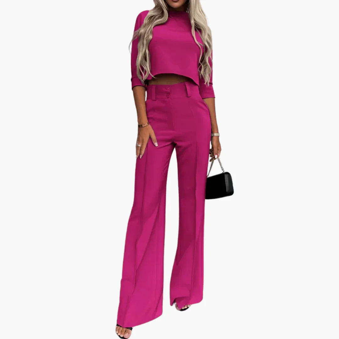 Julia| Elegante crop top set voor dames