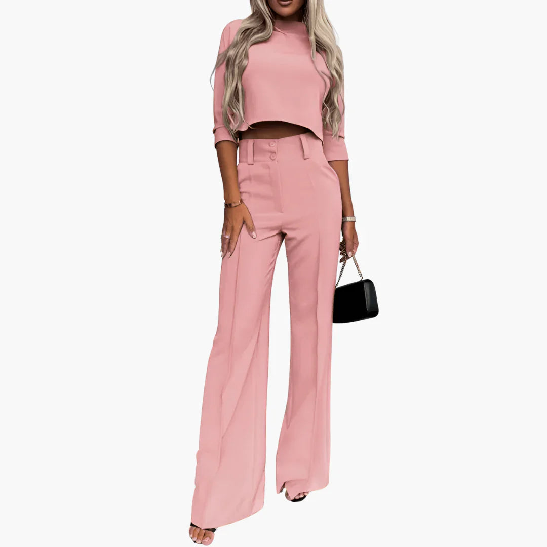 Julia| Elegante crop top set voor dames